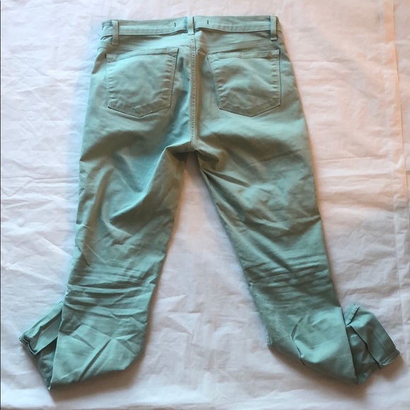 J Brand Skinny Leg Mint Green Jeans Size 28 - Picture 2 of 8